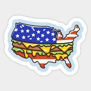 USA Burger Country Sticker